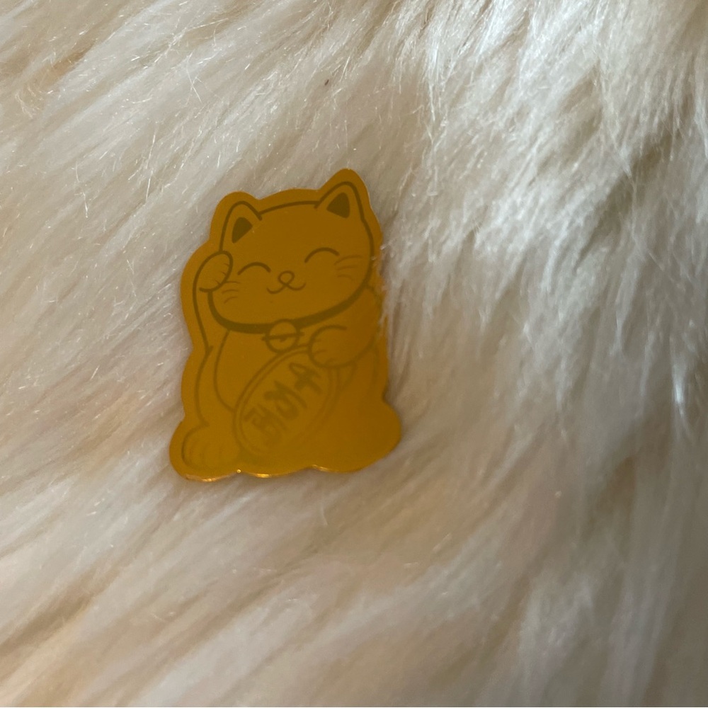🌷3/$15 Charming Lucky Cat Gold Cat Sticker